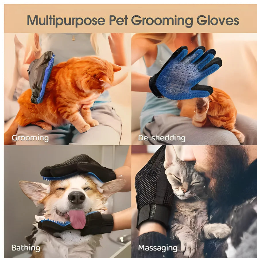 PawPerfect™ Pet Grooming Deshedding Glove